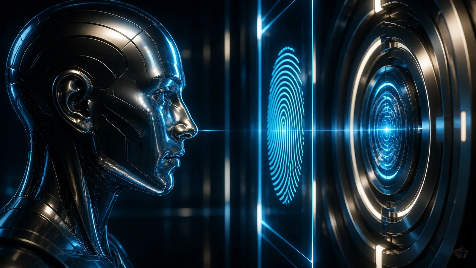 Biometric identity sculpture authenticating at a secure access portal
