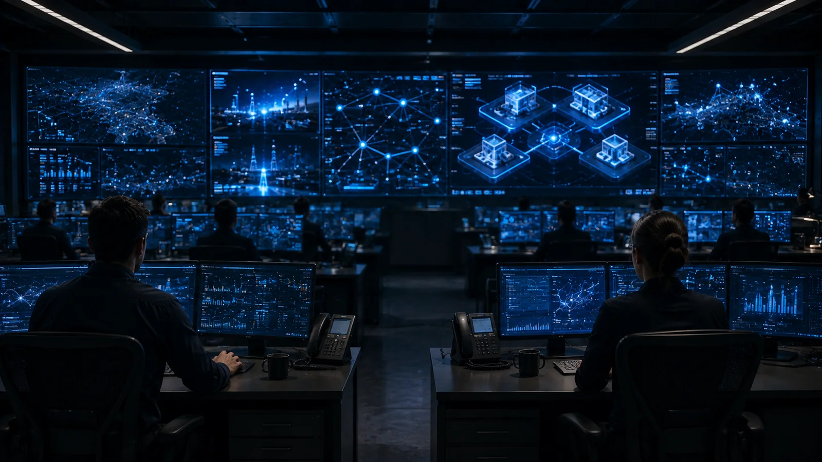Threat intelligence centre monitoring critical infrastructure