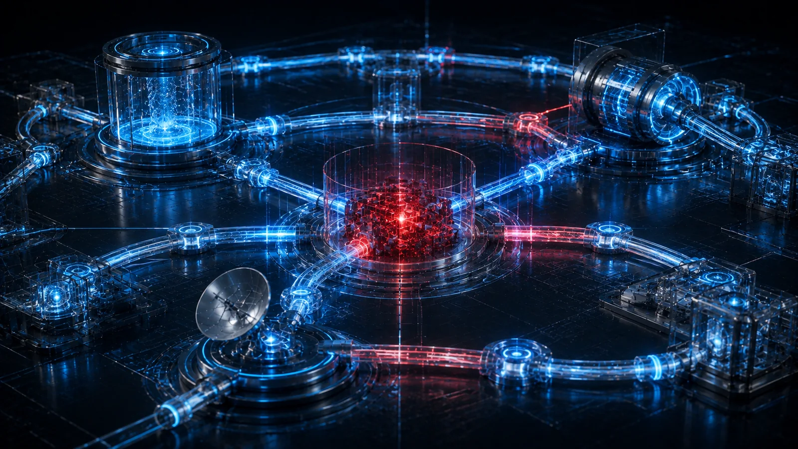Critical public services operating through resilient network routes