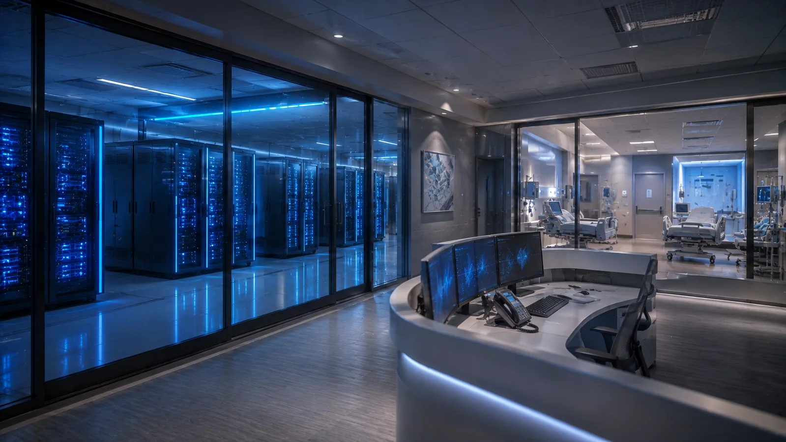 Hospital cloud and network infrastructure beside clinical operations