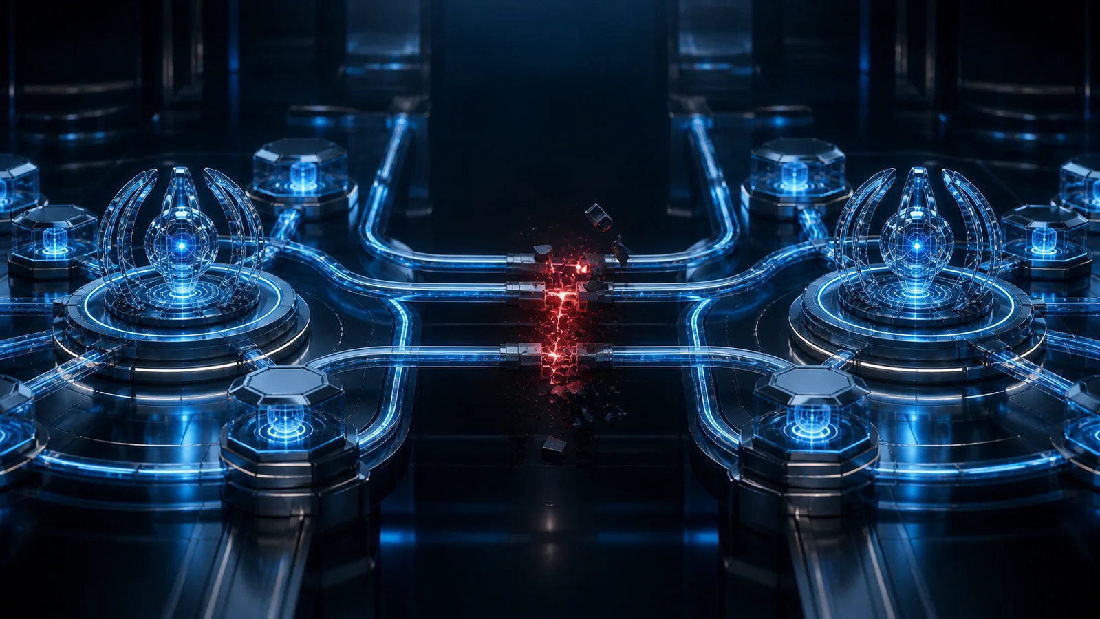Redundant infrastructure routes maintaining continuity during disruption